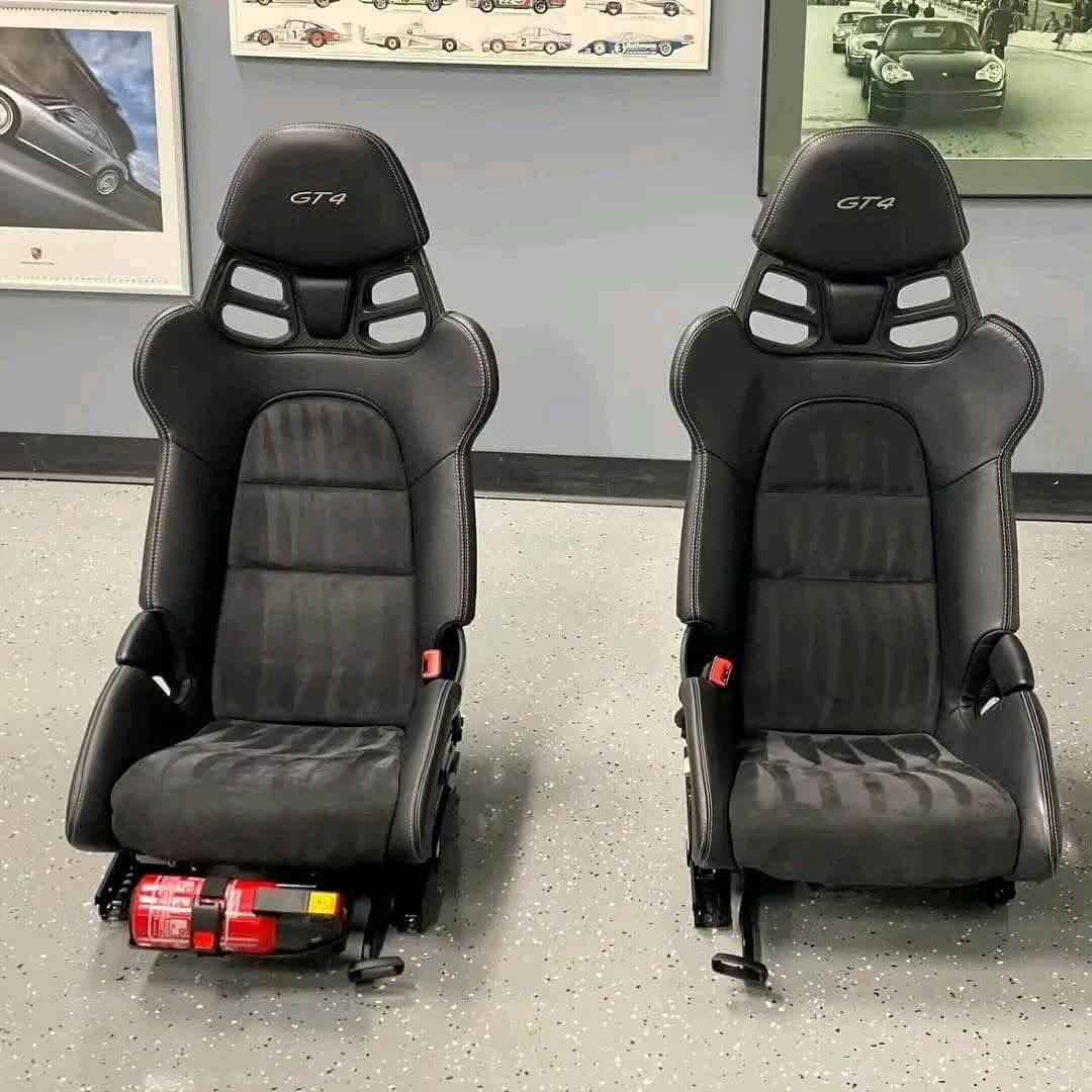 OEM Porsche Cayman GT4 carbon bucket seats